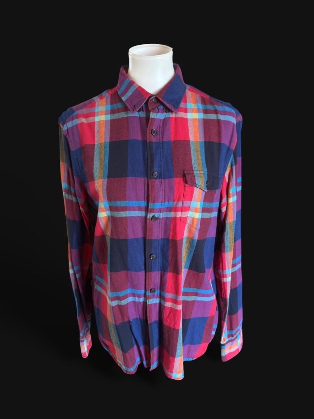 Men’s H&M L.O.G.G Label of Greater Goods Multicolored Plaid Button Down Shirt